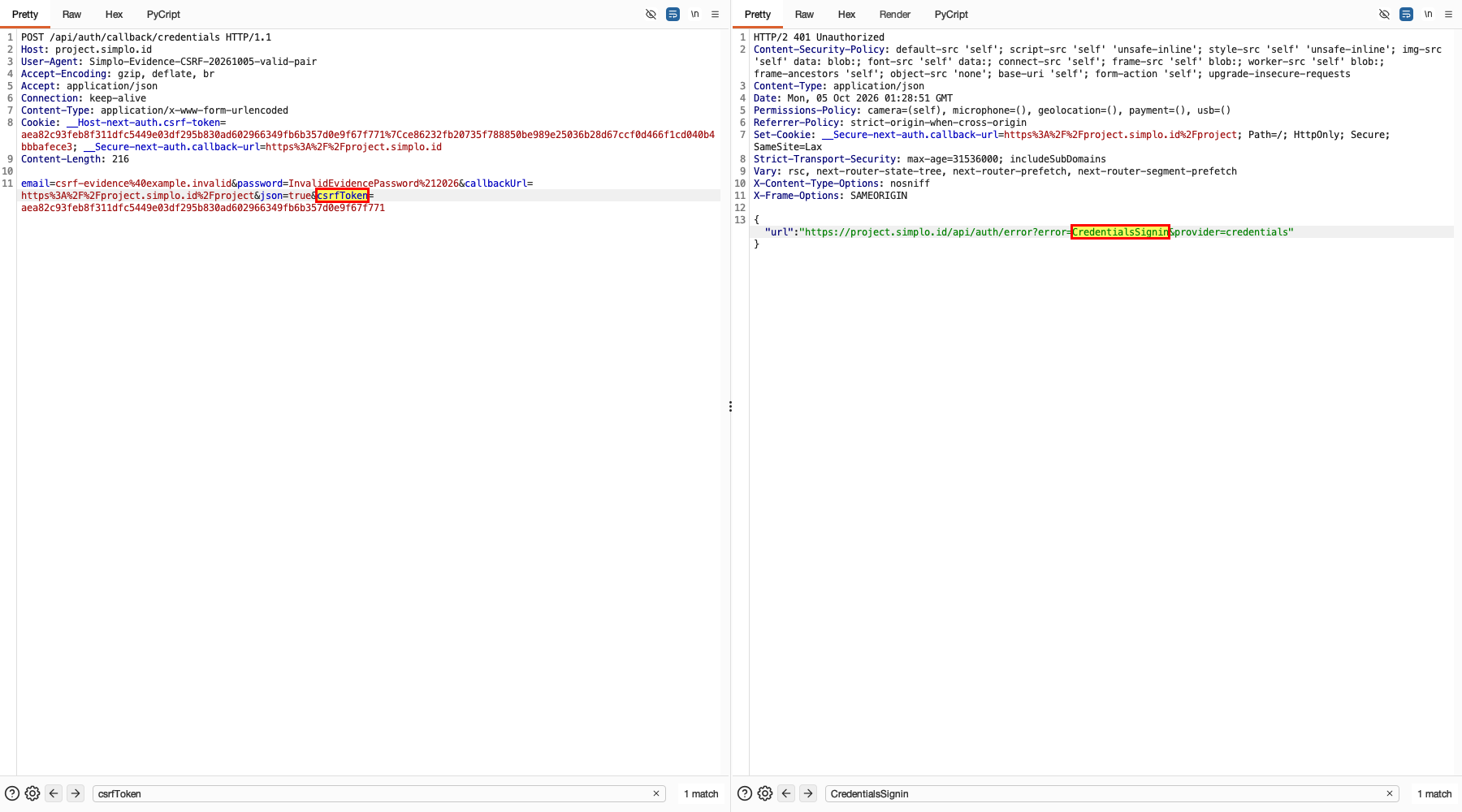 Broken Access Control - Login - CSRF Token Cookie Binding — 2