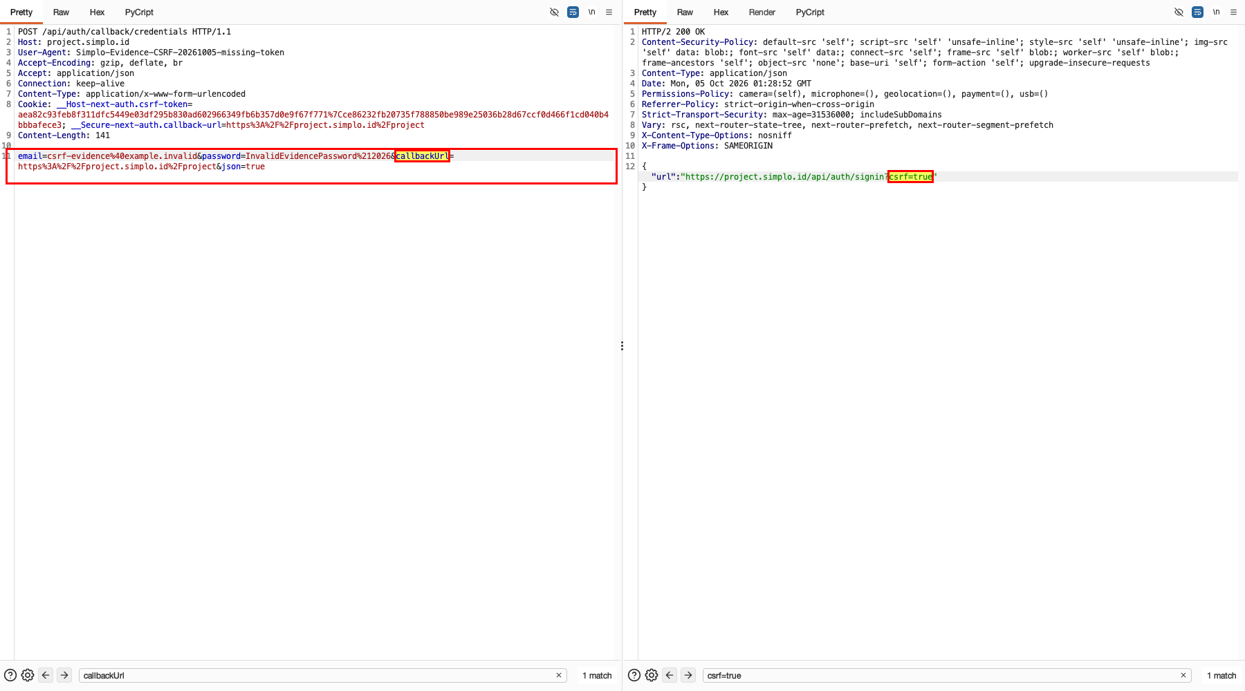 Broken Access Control - Login - CSRF Token Cookie Binding — 3