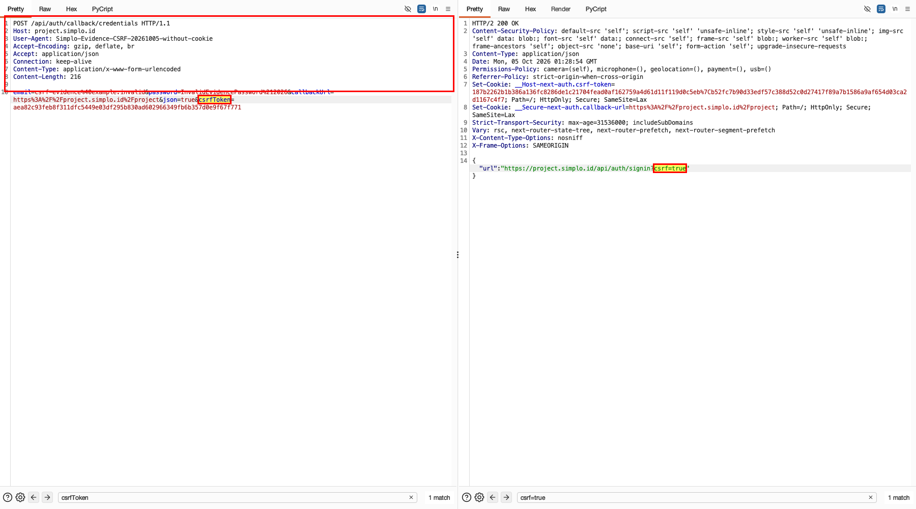 Broken Access Control - Login - CSRF Token Cookie Binding — 5
