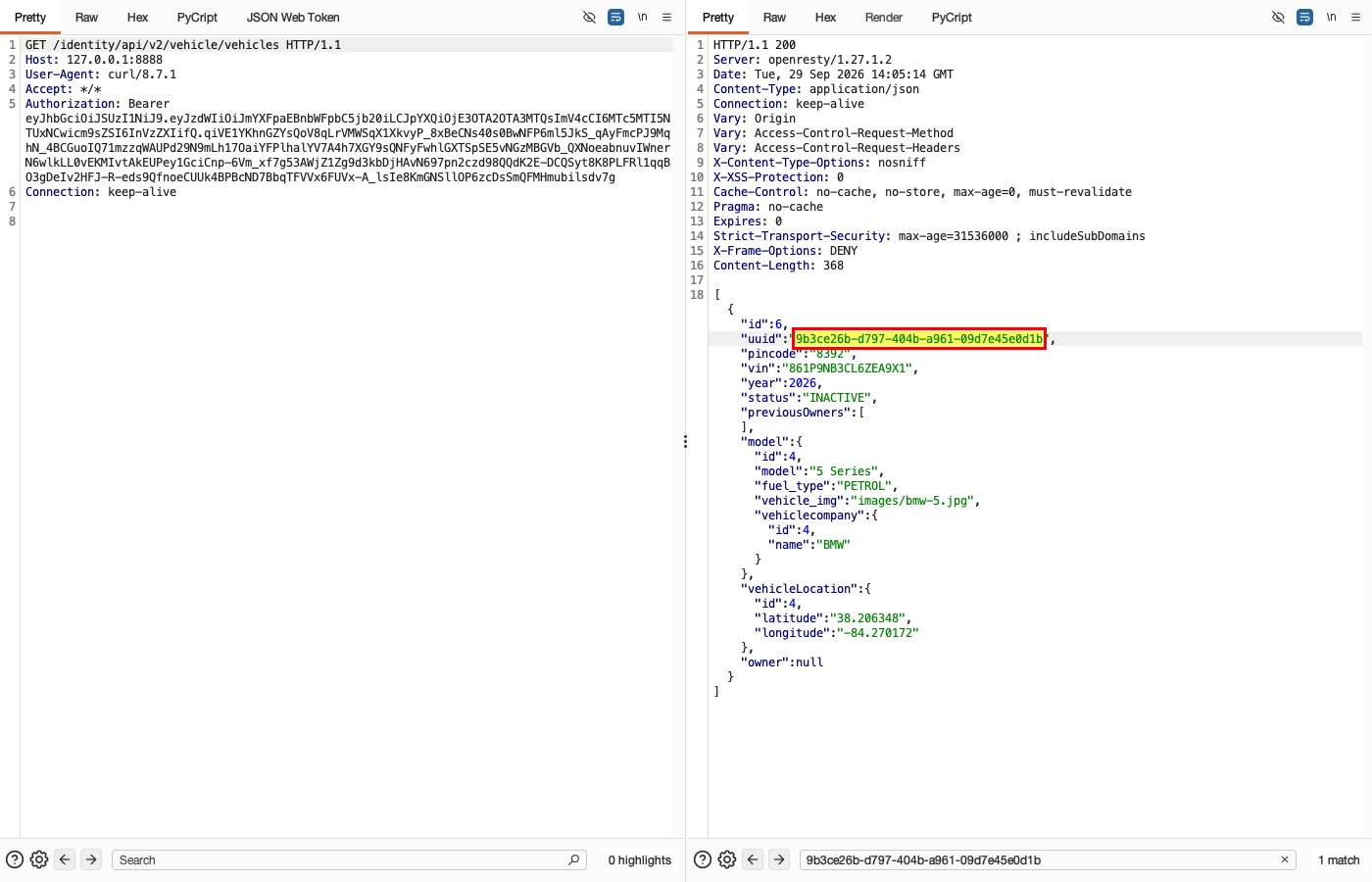 JWT Signature Not Verified - Authentication - JWT Validation — Normal: access with own valid token