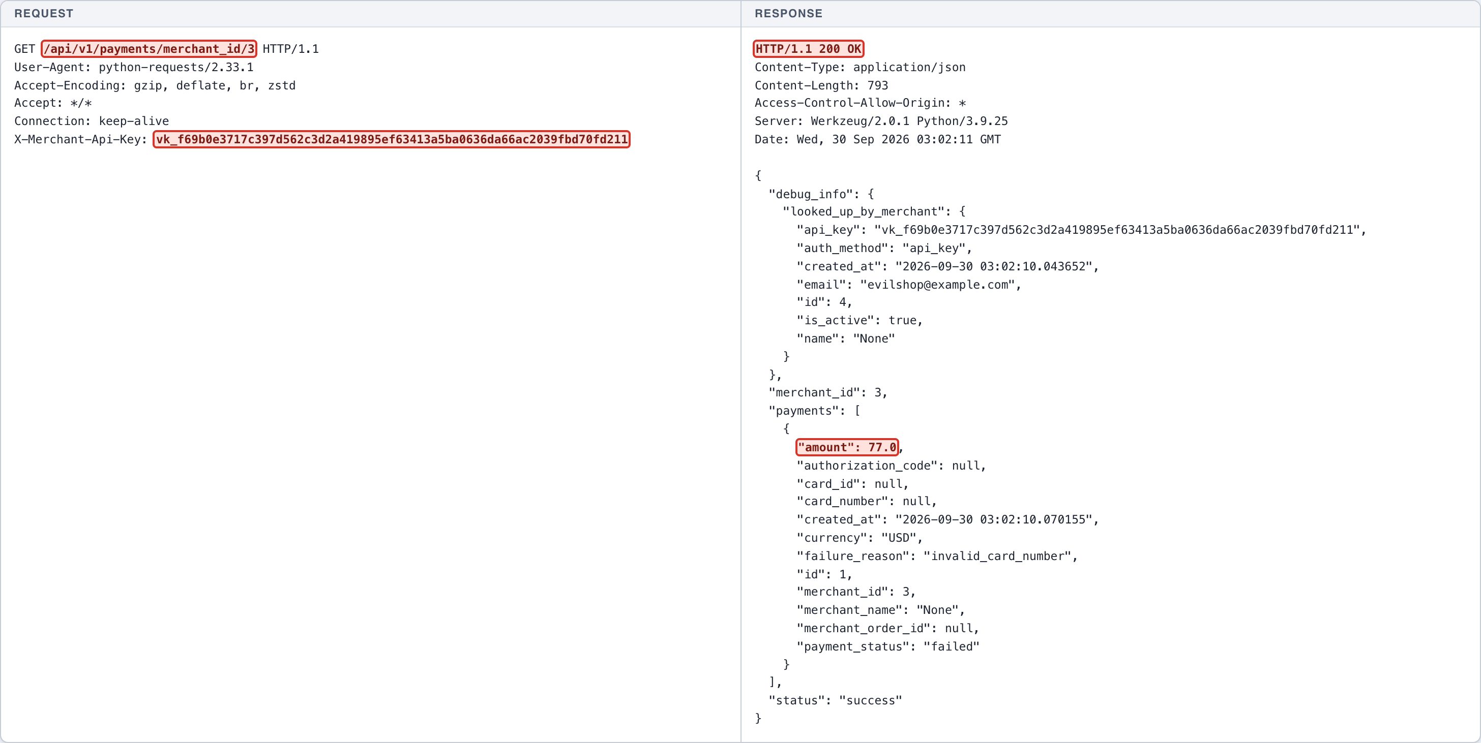Broken Object Level Authorization - Merchant Payments - Payments By Merchant — 2