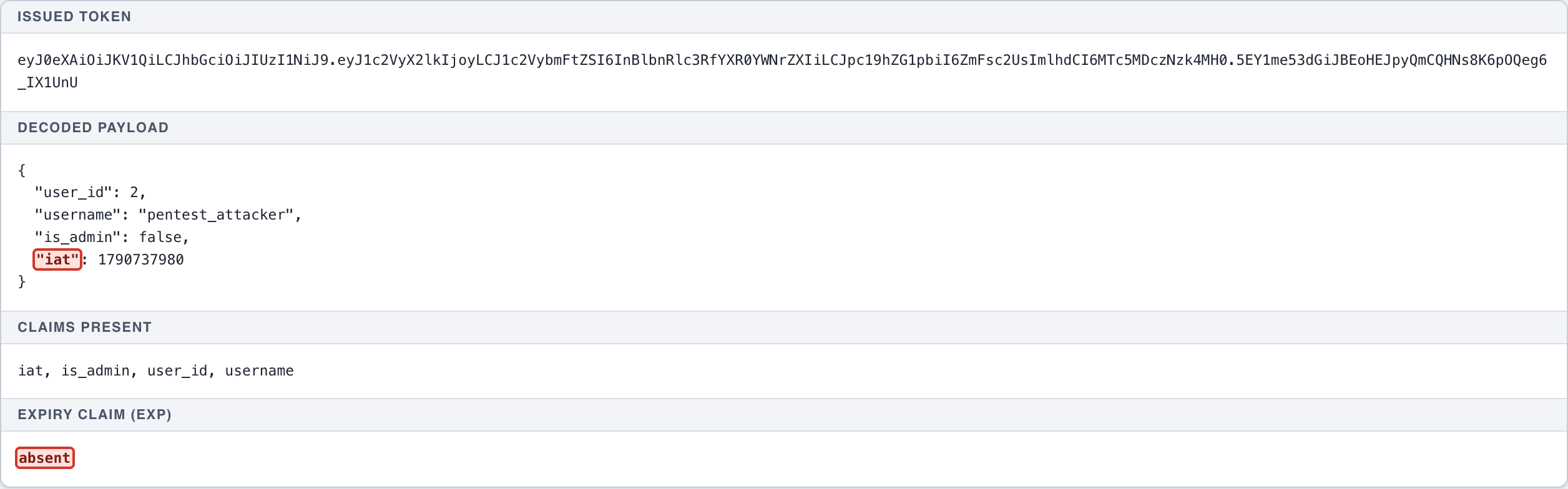 PROCESS — Inspect JWT lifetime