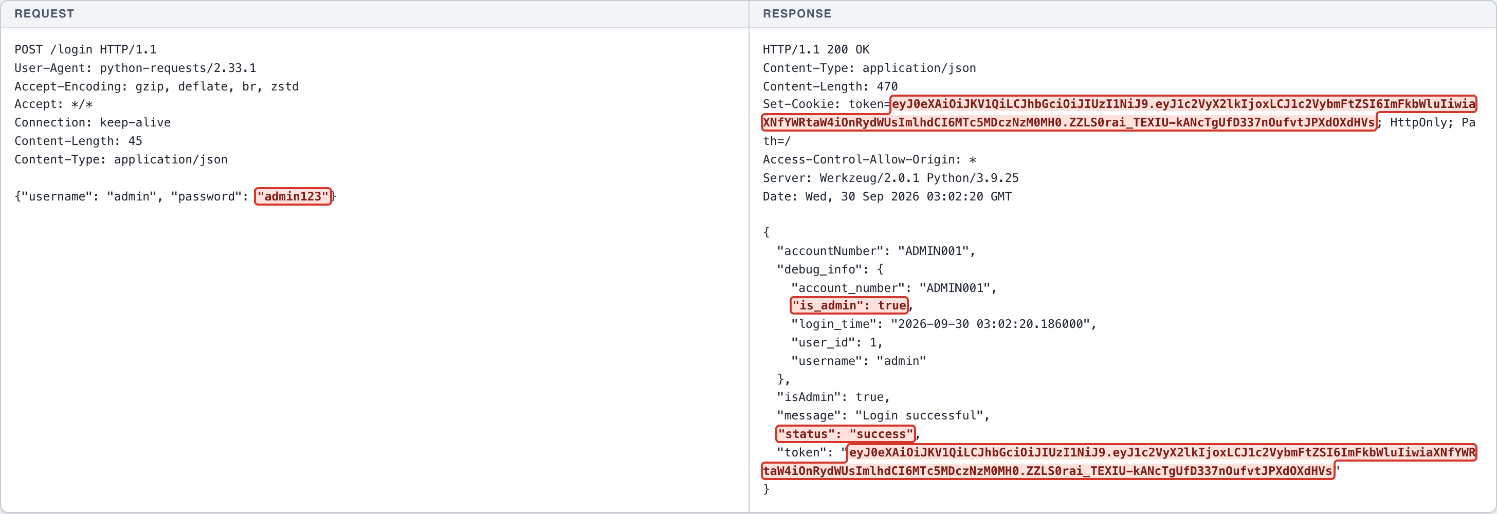 Sensitive Data Exposure - Debug Endpoint - User Credentials — 3