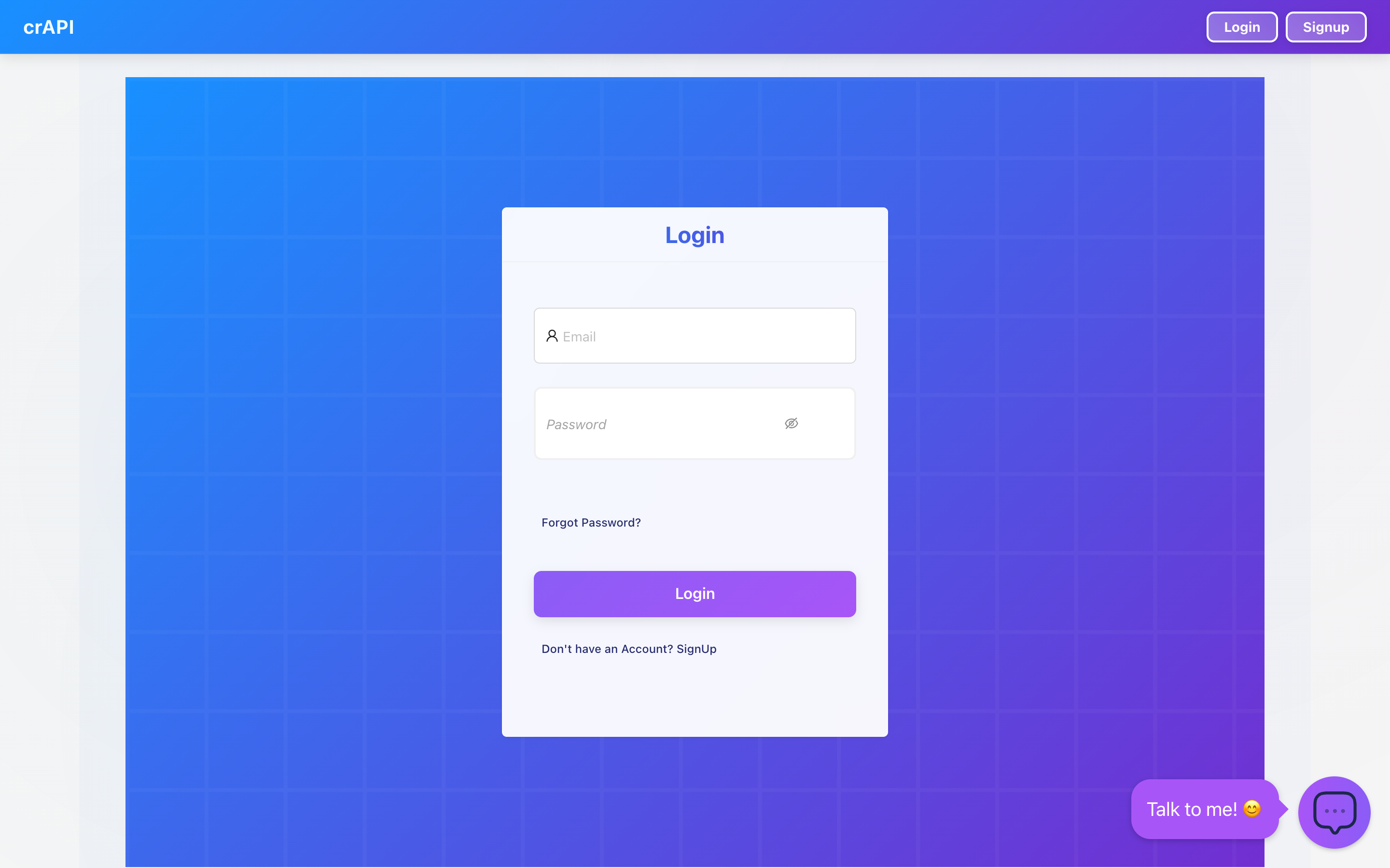 crAPI — login